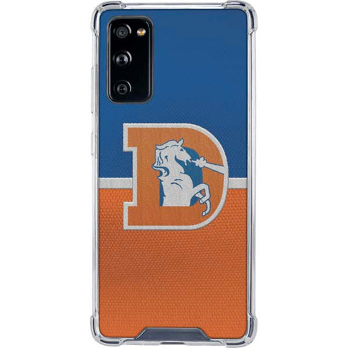 NFL Denver Broncos Vintage Galaxy S20 FE Clear Case